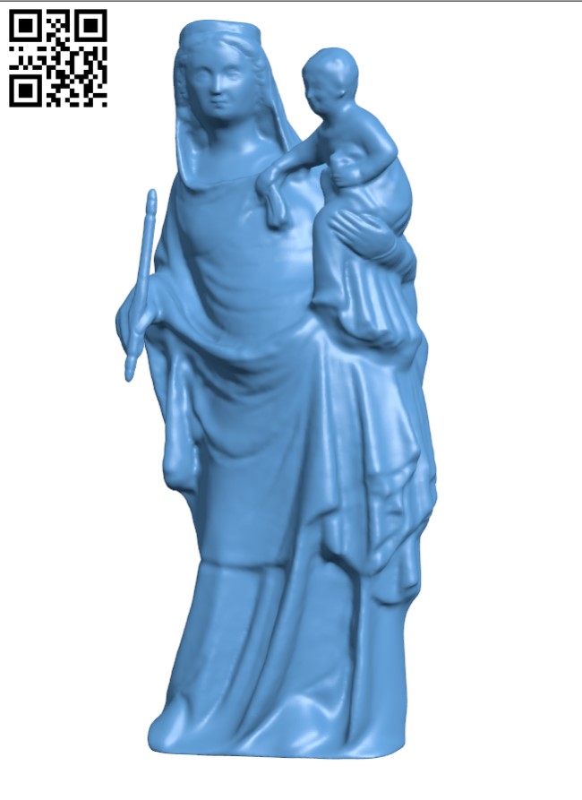 Virgin Mary H001494 file stl free download 3D Model for CNC and 3d printer