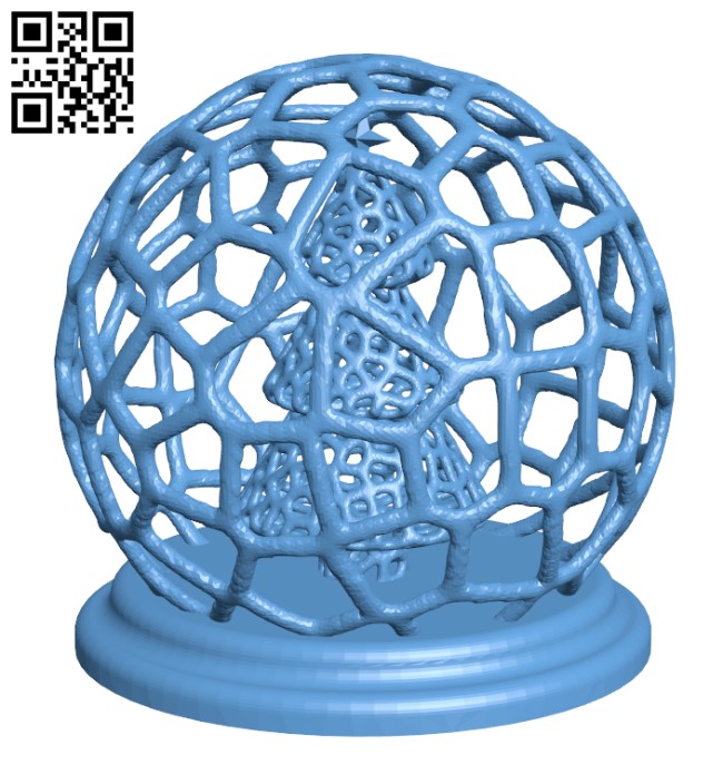 Voronoi Christmas Tree Globe H001558 file stl free download 3D Model for CNC and 3d printer