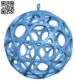 Voronoi xmas bauble H002022 file stl free download 3D Model for CNC and 3d printer
