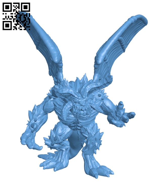 Winged greater demon H002078 file stl free download 3D Model for CNC and 3d printer