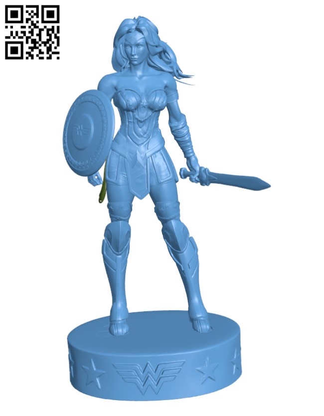 Wonder Woman - Superhero H001733 file stl free download 3D Model for CNC and 3d printer