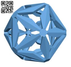 Xmas Low poly 3D snowflake H001734 file stl free download 3D Model for CNC and 3d printer