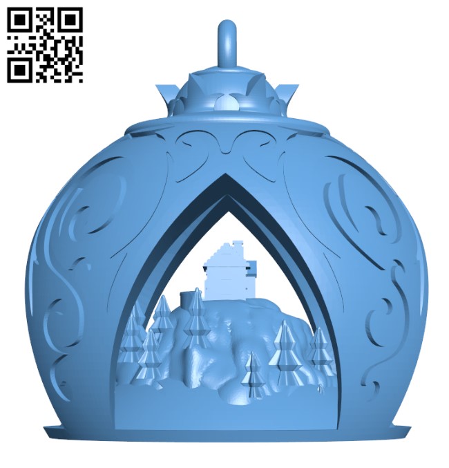 Xmas Scene Ornament H002035 file stl free download 3D Model for CNC and 3d printer