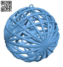 Xmas ball 2 in 1 H001438 file stl free download 3D Model for CNC and 3d printer