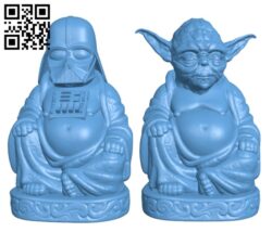 Yoda & Darth Vader – Pop Buddhas H002036 file stl free download 3D Model for CNC and 3d printer