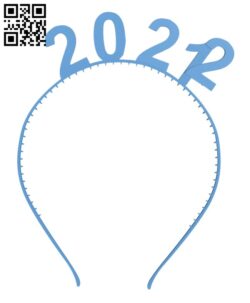 Headband new year 2022 H001404 file stl free download 3D Model for CNC and 3d printer