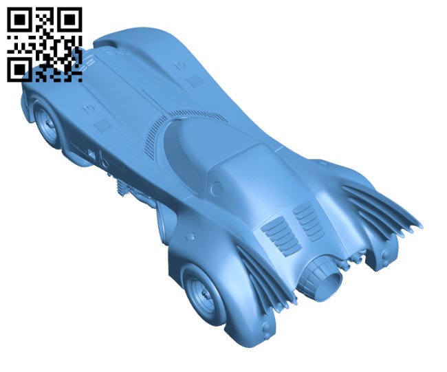 1989 Batmobile H002359 file stl free download 3D Model for CNC and 3d printer