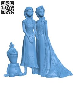 Anna Elsa Olaf from Frozen H002420 file stl free download 3D Model for CNC and 3d printer