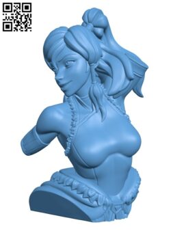 Avatar Korra Bust H003198 file stl free download 3D Model for CNC and 3d printer