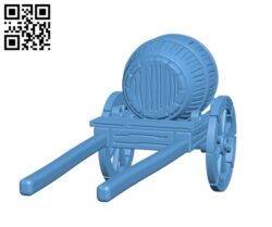Barrel cart H002598 file stl free download 3D Model for CNC and 3d printer