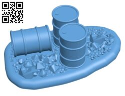 Barrels on Base H003169 file stl free download 3D Model for CNC and 3d printer