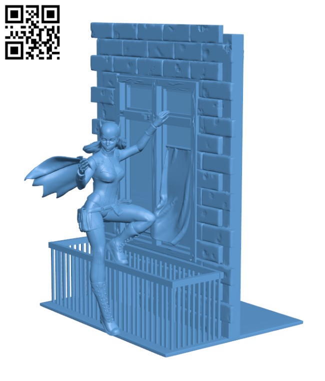 Batgirl H002716 file stl free download 3D Model for CNC and 3d printer