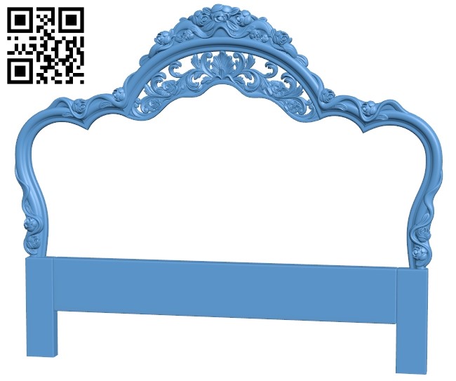 Bed frame pattern A006799 download free stl files 3d model for CNC wood carving