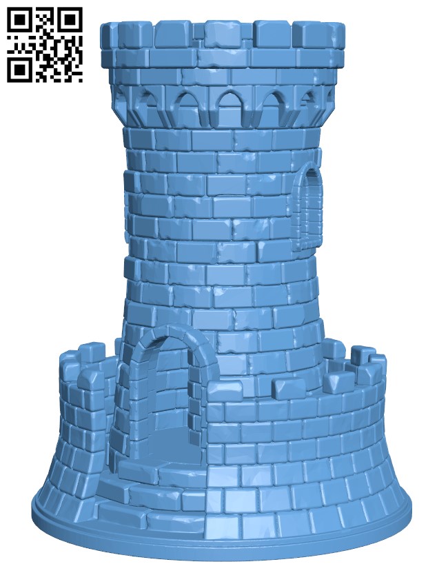 Brick Tower H003085 file stl free download 3D Model for CNC and 3d printer