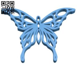 Butterfly pendant H002482 file stl free download 3D Model for CNC and 3d printer