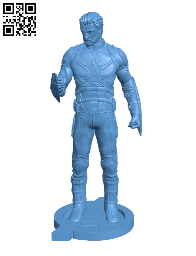 Captain America H002840 file stl free download 3D Model for CNC and 3d printer