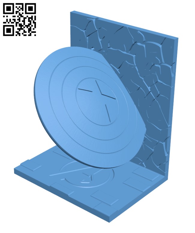 Captain America bookend H002334 file stl free download 3D Model for CNC and 3d printer