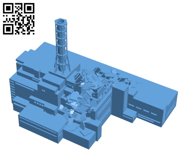 Chernobyl Reactor No. 4 - Fukushima nuclear power plant H002366 file stl free download 3D Model for CNC and 3d printer