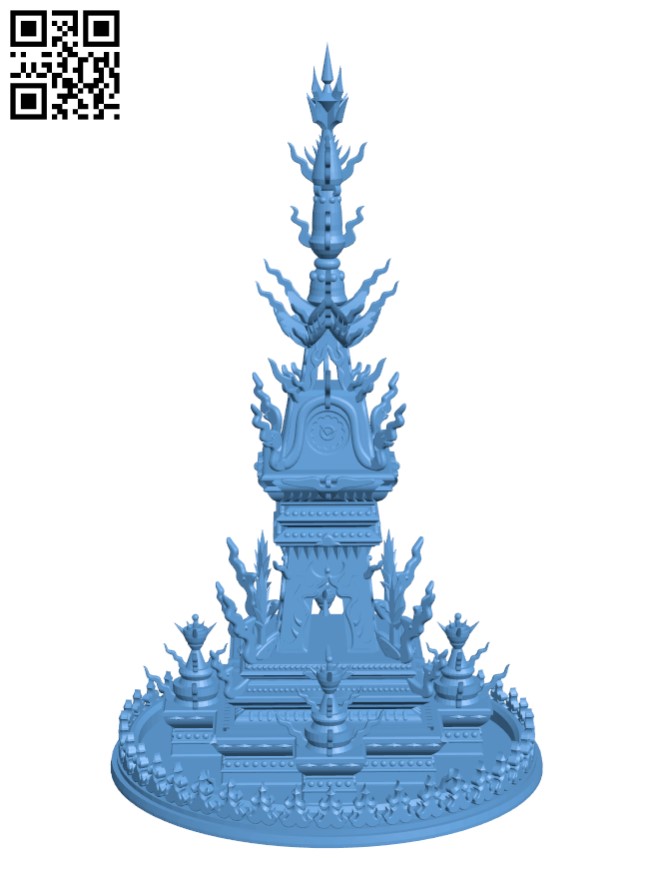 Chiang Rai Clock Tower - Thailand H002964 file stl free download 3D Model for CNC and 3d printer