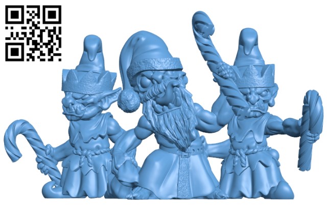 Christmas Goblins H002487 file stl free download 3D Model for CNC and 3d printer