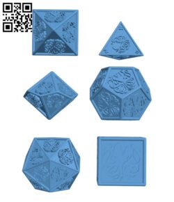 Cthulhu Dice H002665 file stl free download 3D Model for CNC and 3d printer