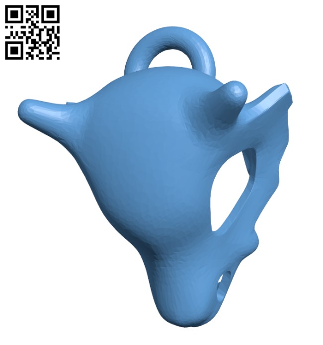 Cubone pokemon skull keychain H002786 file stl free download 3D Model for CNC and 3d printer