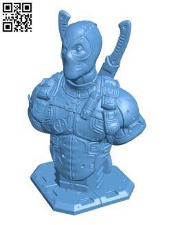 Deadpool bust H002915 file stl free download 3D Model for CNC and 3d printer