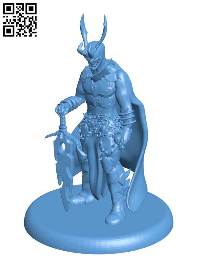 Demonic Warrior H002787 file stl free download 3D Model for CNC and 3d printer