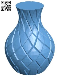 Diamond Vase H003140 file stl free download 3D Model for CNC and 3d printer