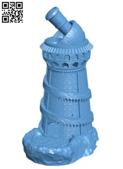 Dice Tower – The Observatory H003089 file stl free download 3D Model for CNC and 3d printer