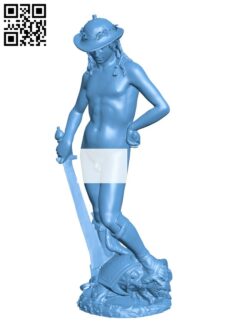 Donatello’s David With the Head of Goliath H002847 file stl free download 3D Model for CNC and 3d printer