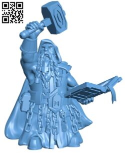 Dwarf Rune Master – Kingdoms of the Deep H002495 file stl free download 3D Model for CNC and 3d printer