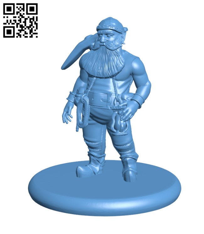 Dwarf miner H002724 file stl free download 3D Model for CNC and 3d printer