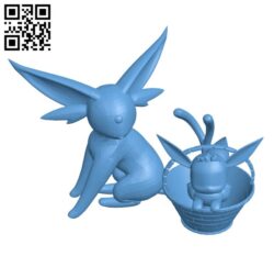 Eevee and Espeon – Pokemon H002970 file stl free download 3D Model for CNC and 3d printer