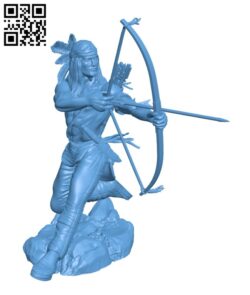 Elite Native American Archer H002972 file stl free download 3D Model for CNC and 3d printer