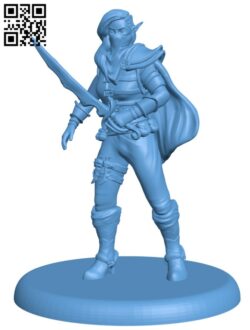 Elven Rogue H003142 file stl free download 3D Model for CNC and 3d printer