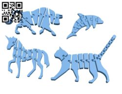 Flexi animals H003056 file stl free download 3D Model for CNC and 3d printer