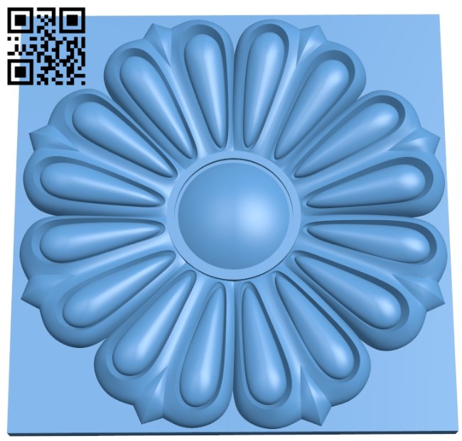 Flower pattern A006743 download free stl files 3d model for CNC wood carving
