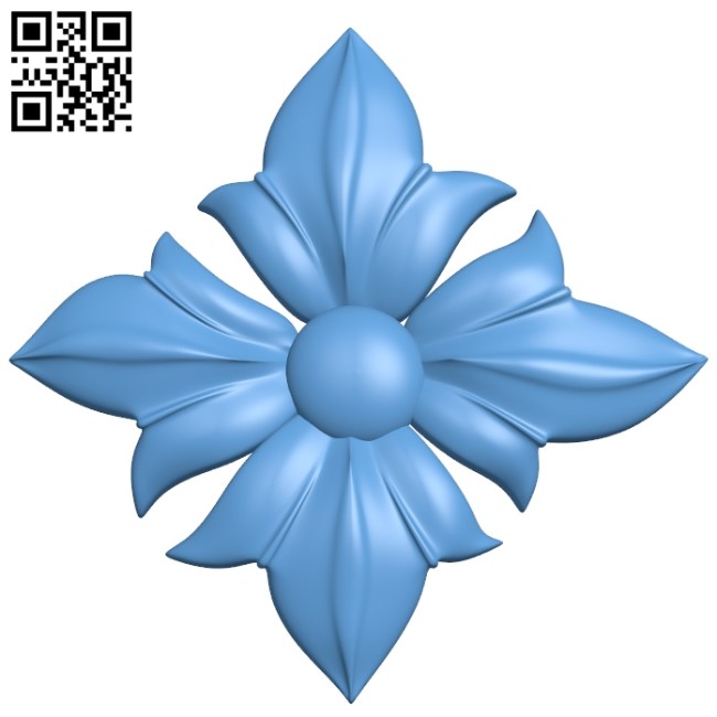 Flower pattern A006745 download free stl files 3d model for CNC wood carving