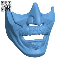 For Honor – Kensei mask Menpo H002339 file stl free download 3D Model for CNC and 3d printer