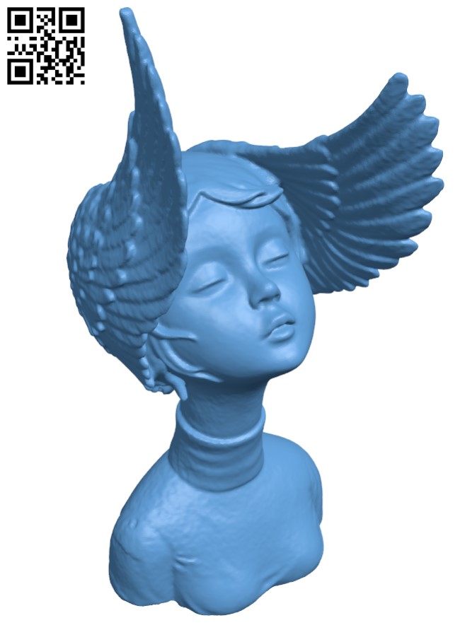 Girl with wings H003234 file stl free download 3D Model for CNC and 3d printer