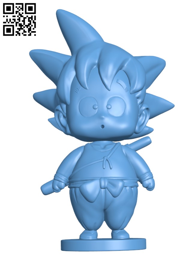 Goku kid - Dragonball H003097 file stl free download 3D Model for CNC and 3d printer