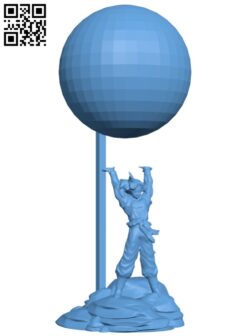 Goku spirit bomb H003233 file stl free download 3D Model for CNC and 3d printer