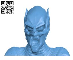 Green Goblin bust H003027 file stl free download 3D Model for CNC and 3d printer