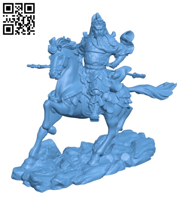 Guan Yu Equestrian Statue H002730 file stl free download 3D Model for CNC and 3d printer