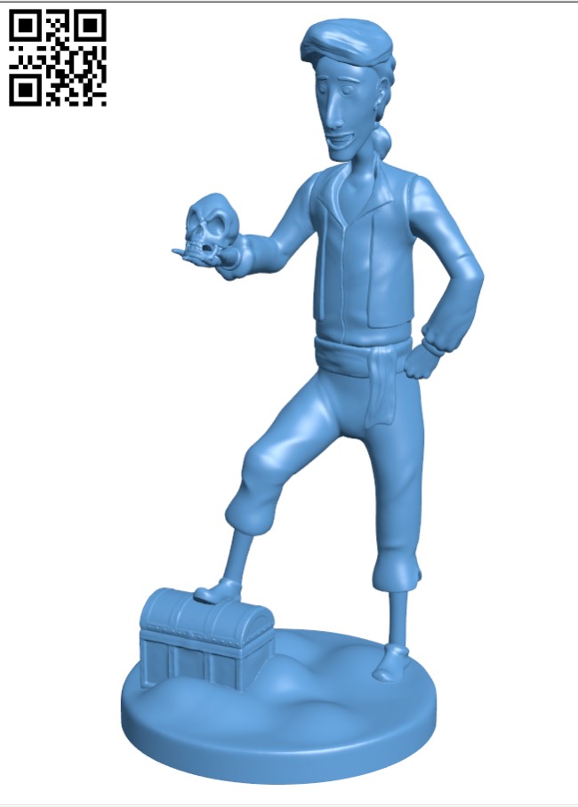 Guybrush Threepwood - Monkey Island H003179 file stl free download 3D Model for CNC and 3d printer