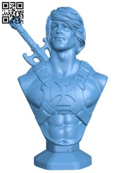 He-Man bust H003100 file stl free download 3D Model for CNC and 3d printer