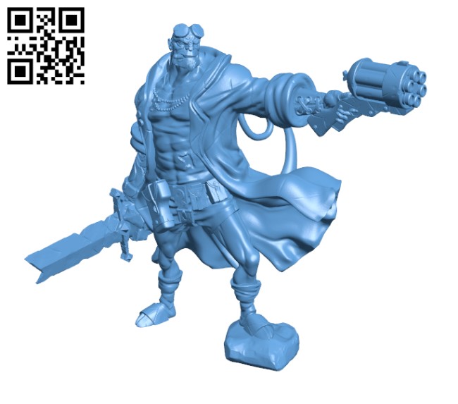 Hellboy H002924 file stl free download 3D Model for CNC and 3d printer