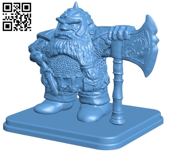 HeroQuest Dwarf H003101 file stl free download 3D Model for CNC and 3d printer