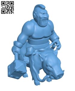 Hog Rider – Clash Of Clans H002735 file stl free download 3D Model for CNC and 3d printer
